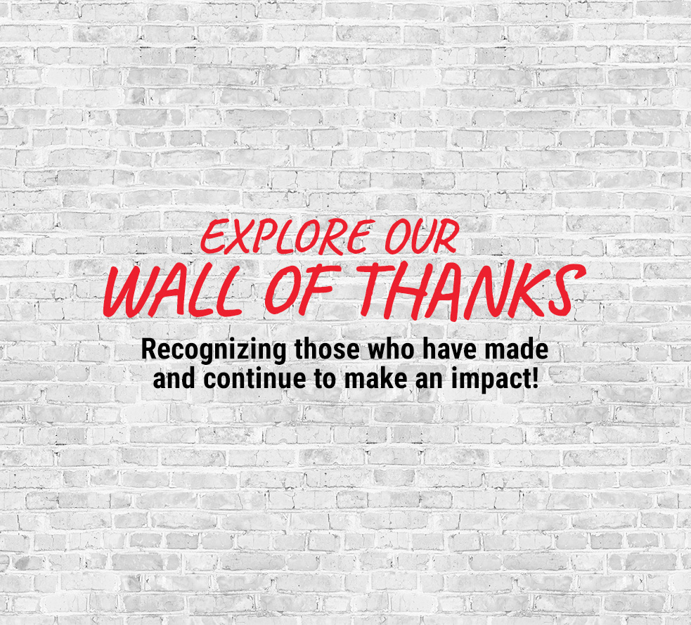 Explore our Wall of Thanks